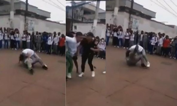 Las peleas entre alumnos de esta secundaria en Tláhuac son cada vez más frecuentes. Foto: Capturas de pantalla