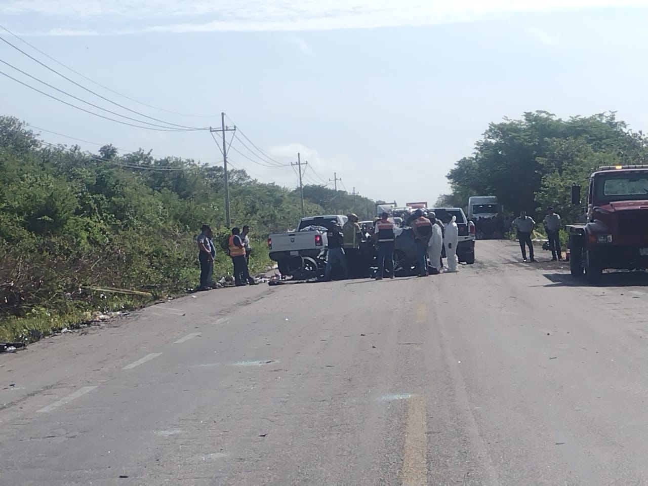 El tráiler provocó la muerte de una pareja que iba en el auto que impactó. Foto: Pedro Díaz Rivero