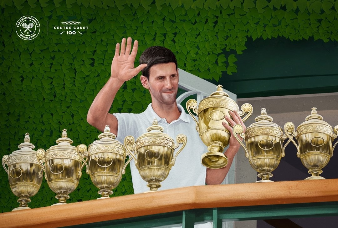 Novak Djokovic igualó los registros en el All England Club de William Renshaw y Pete Sampras, con siete títulos