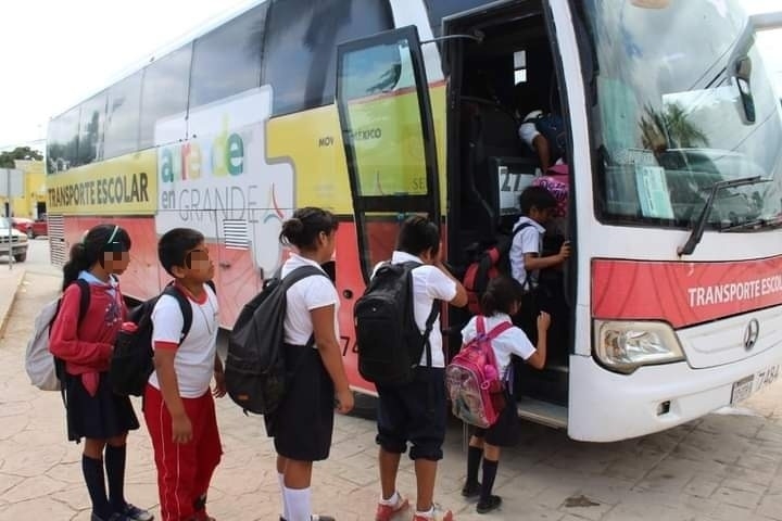 El Transporte Escolar Gratuito en Campeche se reactivó tras el regreso a clases luego de una baja de contagios de COVID-19 en el Estado