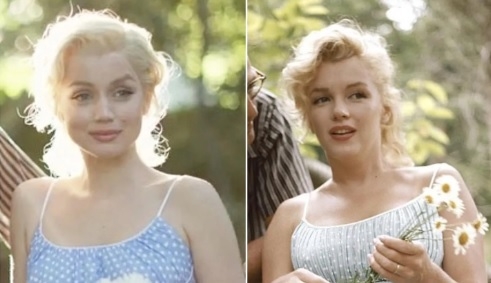 Ana de Armas luce idéntica a Marilyn Monroe en las nuevas fotografías de 'Blonde'