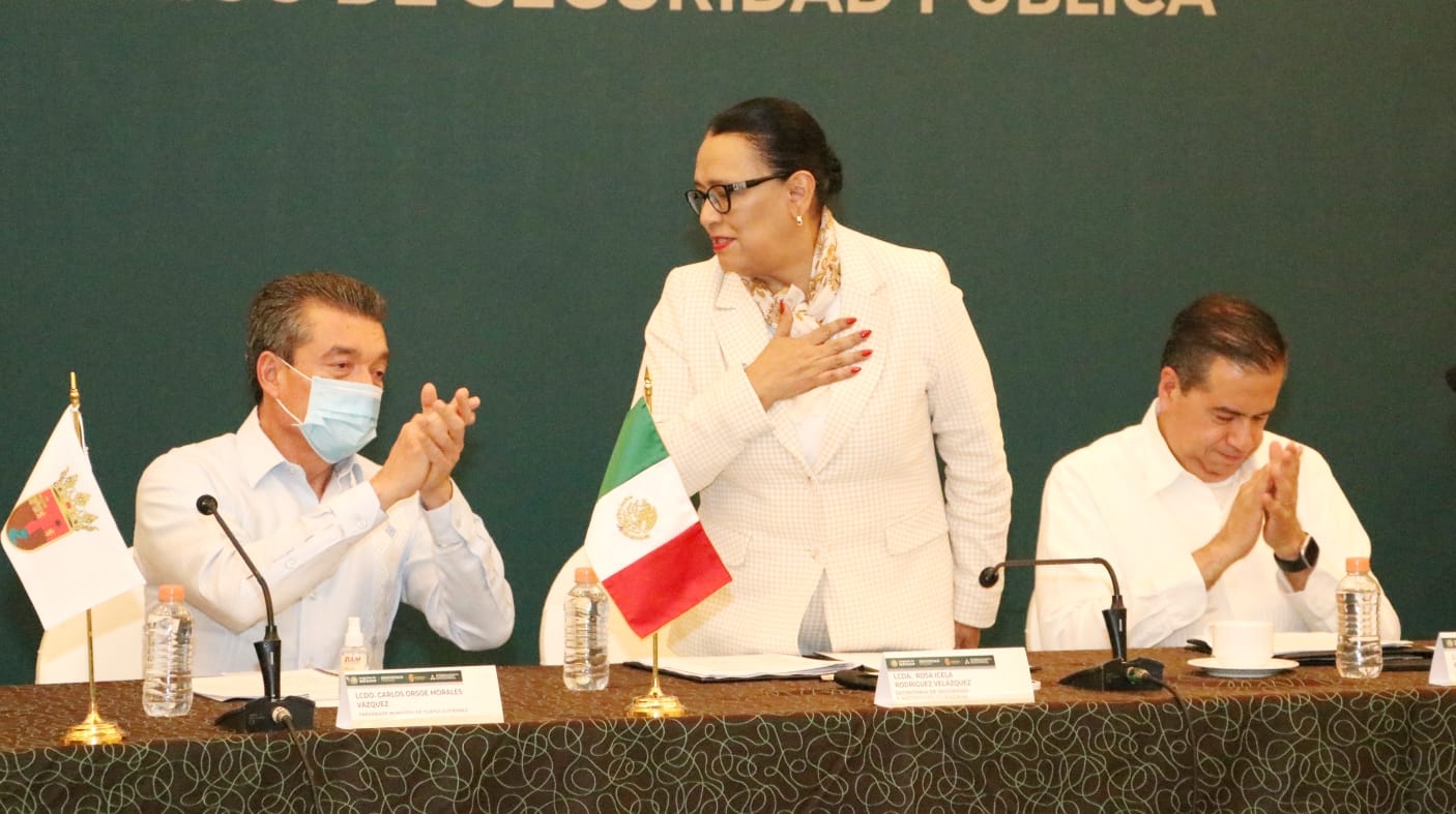 Rosa Icela Rodríguez encabeza reunión de la Conferencia Nacional de Secretarios de Seguridad en Chiapas