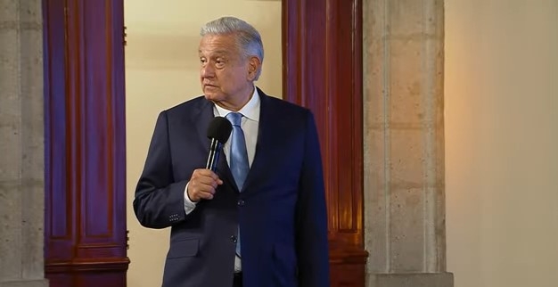 AMLO en la mañanera de este jueves 28 de julio. Foto: Captura de pantalla