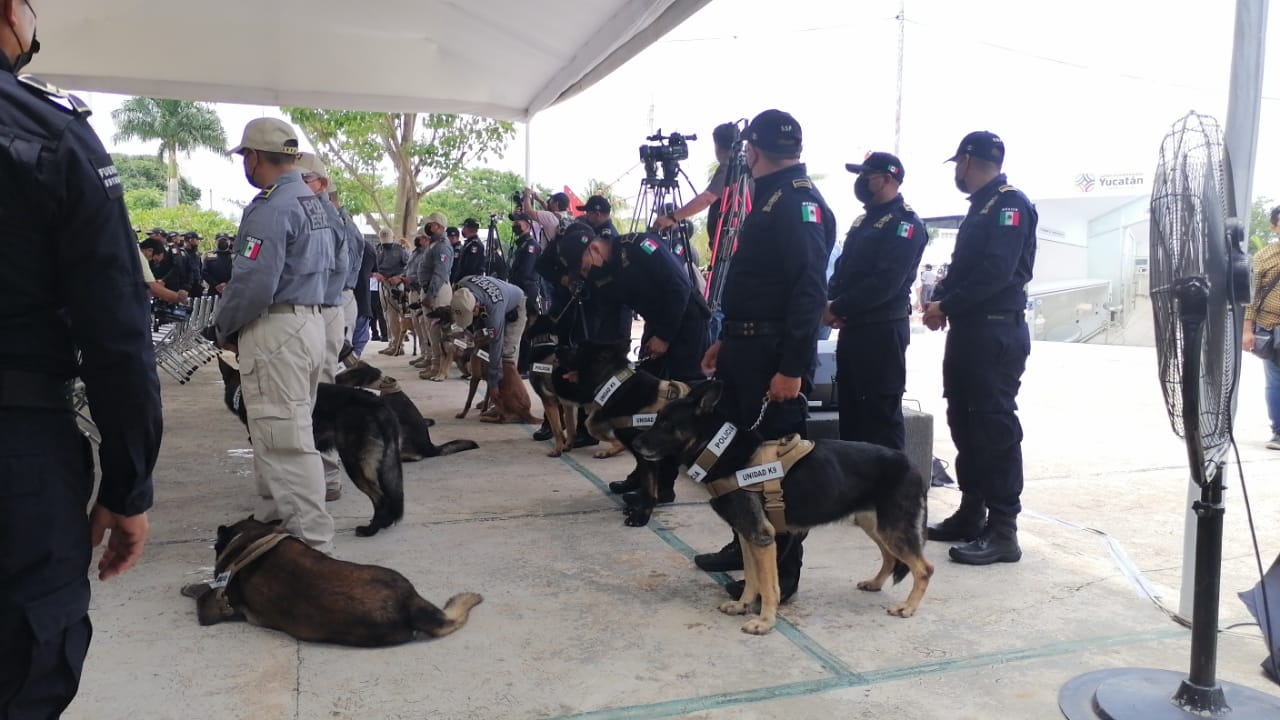 Consulado de EU entrega apoyos a la unidad canina de la SSP Yucatán: EN VIVO