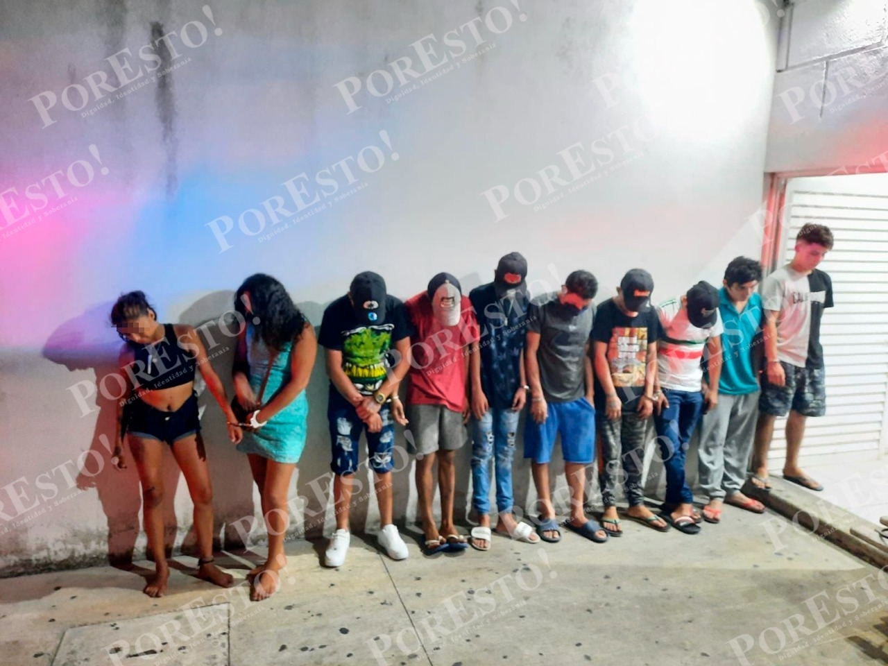 Los jóvenes fueron enviados a la dirección de seguridad de Cozumel