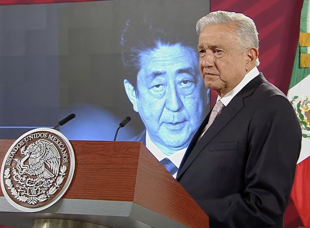 AMLO lamenta muerte de Shinzo Abe, exprimer ministro de Japón