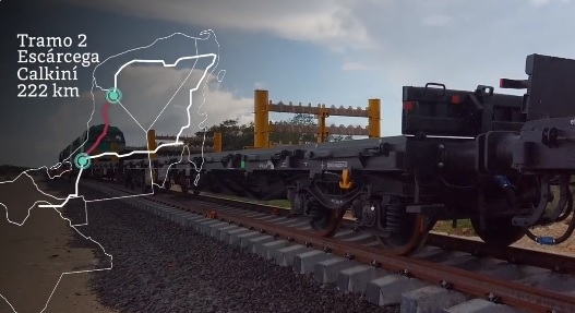 Las plataformas permitirán distribuir los rieles a los largo del Tramo 2 del Tren Maya
