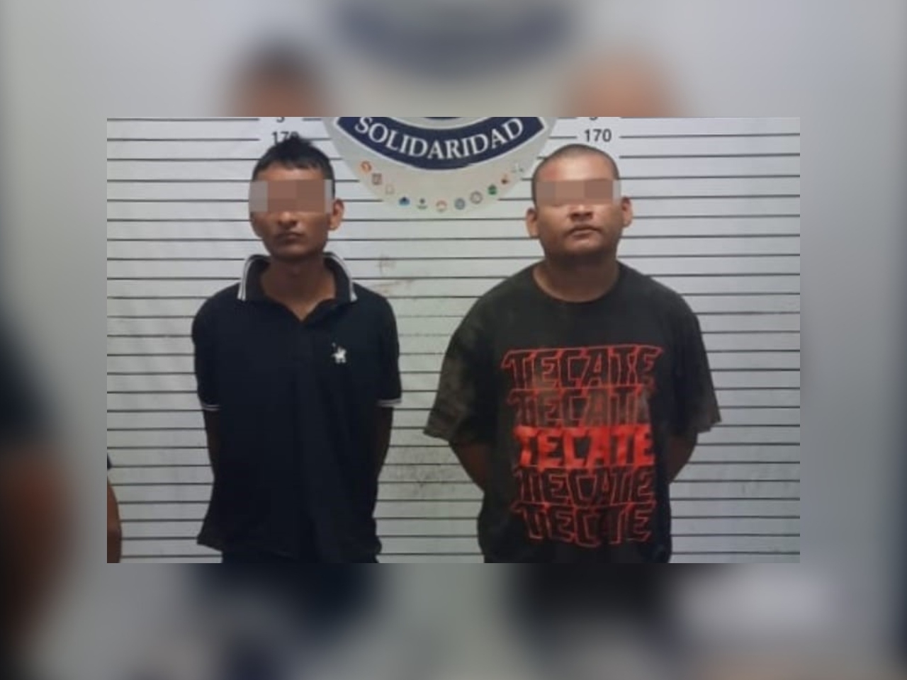 Los dos hombres detenidos en el fraccionamiento Villas del Sol de Playa del Carmen fueron llevados a la FGE Quintana Roo