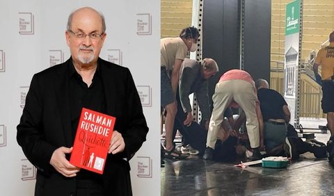 Está conectado a un ventilador y puede perder un ojo: agente de Salman Rushdie