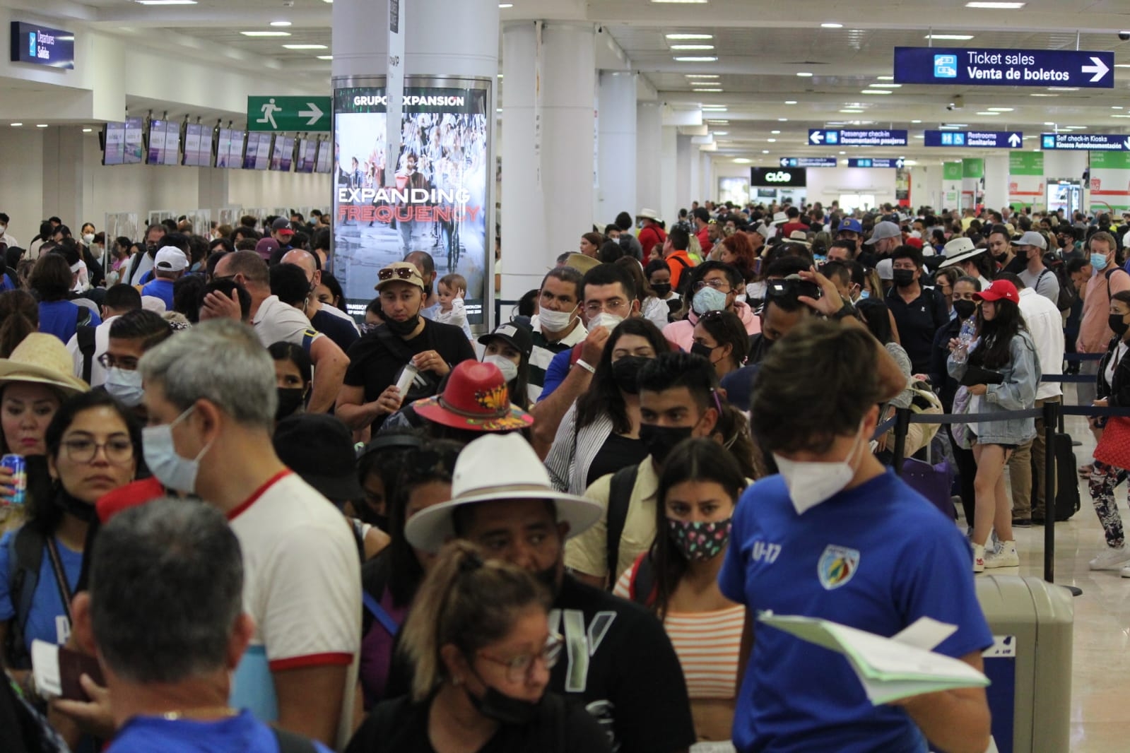 El aeropuerto de Cancún tiene un buen inicio de semana, con un aforo alto en la Terminal Dos