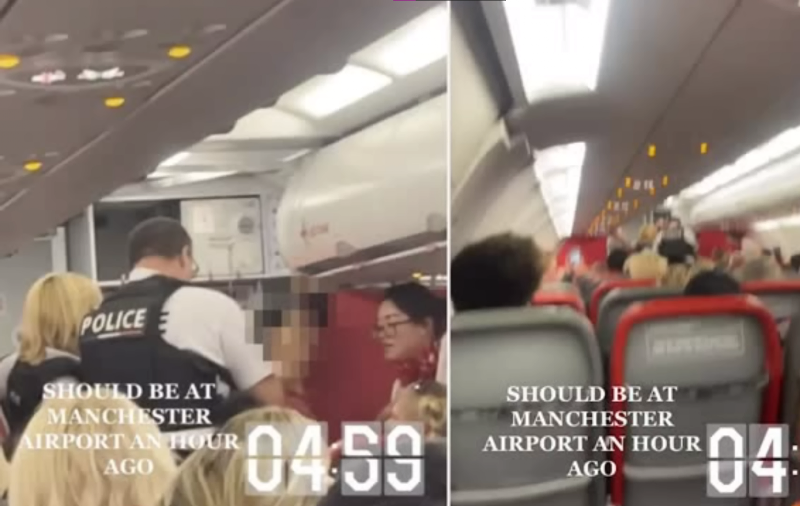 Viajero somete a presunta terrorista durante un vuelo a Manchester: VIDEO