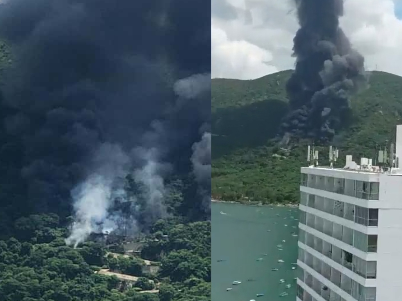 La columna de fuego fue vista en diversas zonas cercanas a la explosión en Acapulco, mientras se sofocaba el fuego