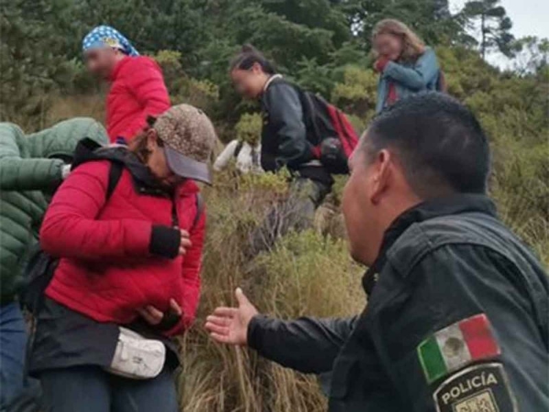 Un grupo de 15 personas fueron rescatadas en el Pico del Águila, en el Ajusco