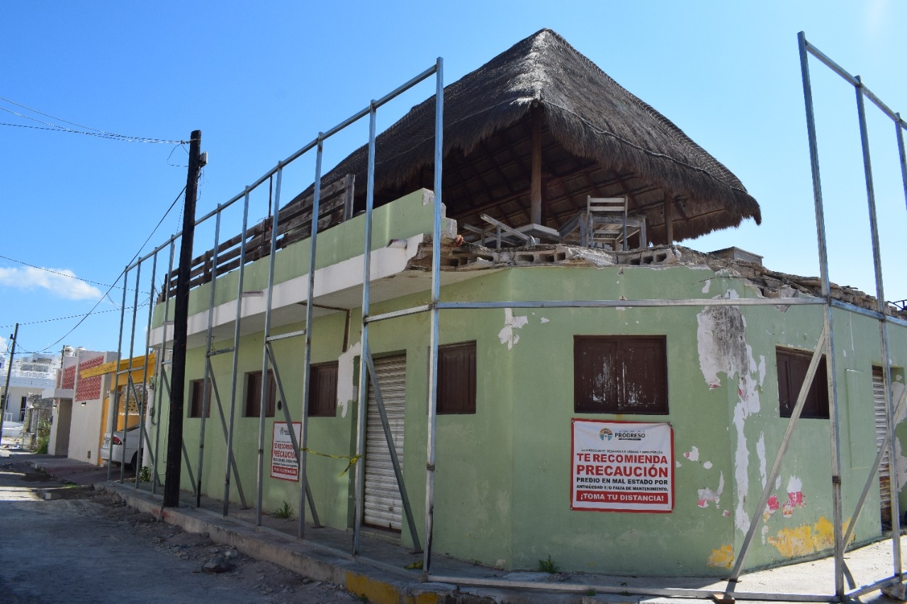 Bar Mocambo de Progreso, en peligro de nuevo derrumbe tras causar la muerte de tres personas en 2019