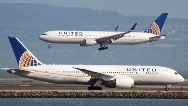 Avión de United Airlines se desvía de Houston y aterriza en el Aeropuerto Internacional de Cancún