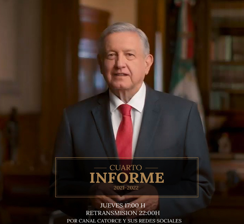 Poco después de las 5pm, AMLO comenzó su Cuarto Informe de Gobierno entre aplausos de los asistentes.

