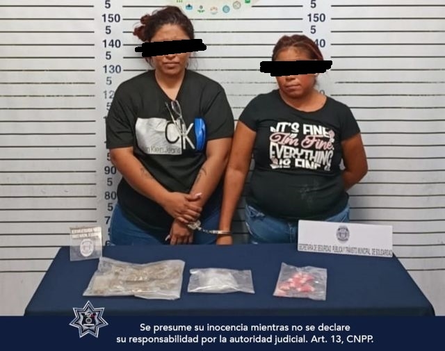 Detienen a dos mujeres con 28 dosis de droga en Playa del Carmen