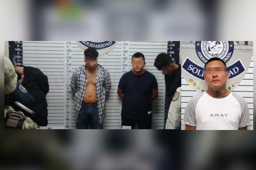 Los detenidos con drogas y armas en Playa del Carmen fueron llevados a la Fiscalía Antinarcóticos en la ciudad, donde esperarán definir su situación jurídica