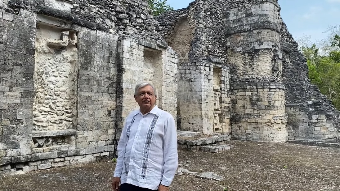 AMLO visita Campeche por cuarta ocasión; evalúa trabajos del Tren Maya y el acueducto de Xpujil