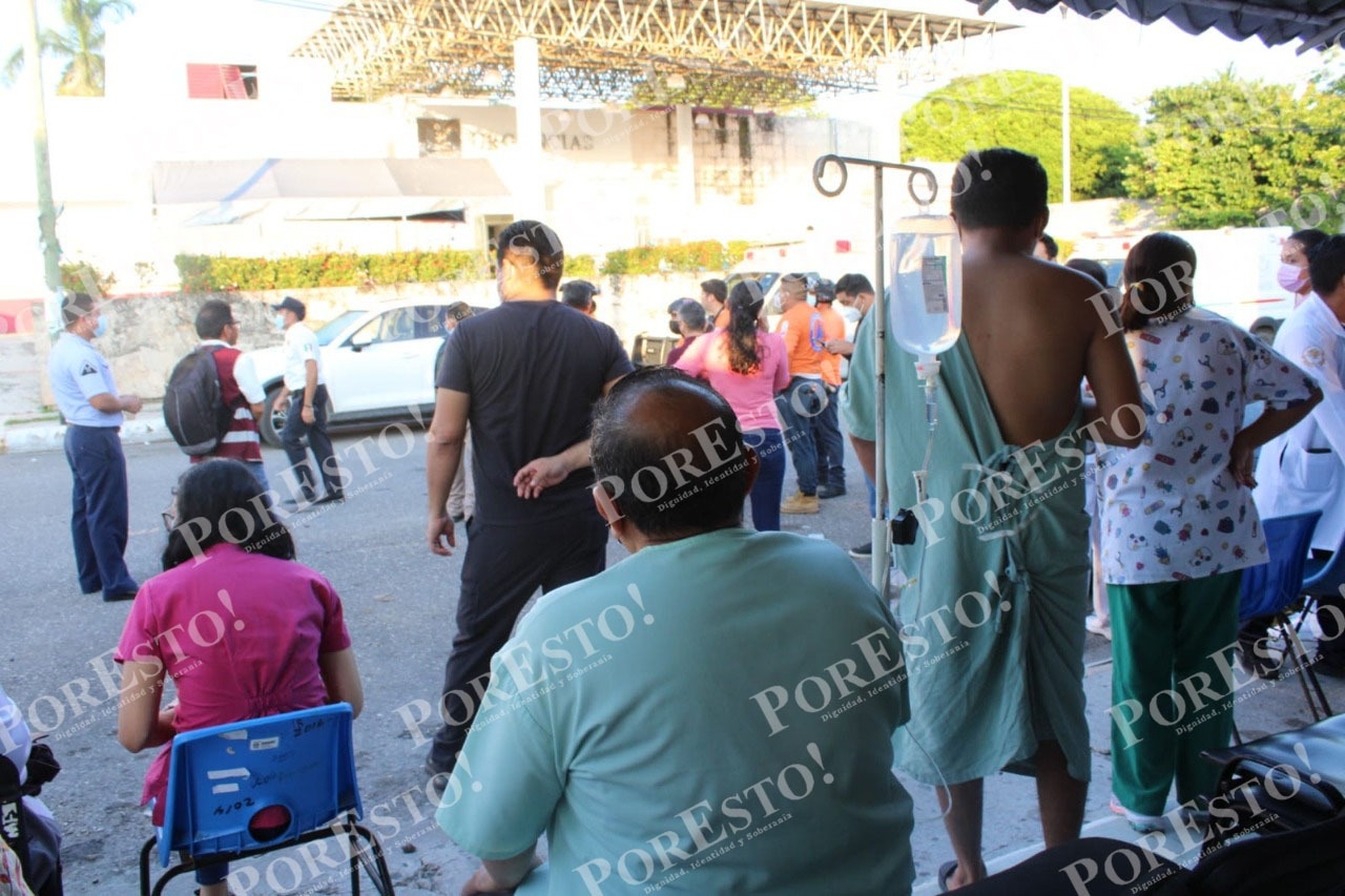 Desalojan a 30 pacientes del hospital del ISSSTE por conato de incendio en Campeche