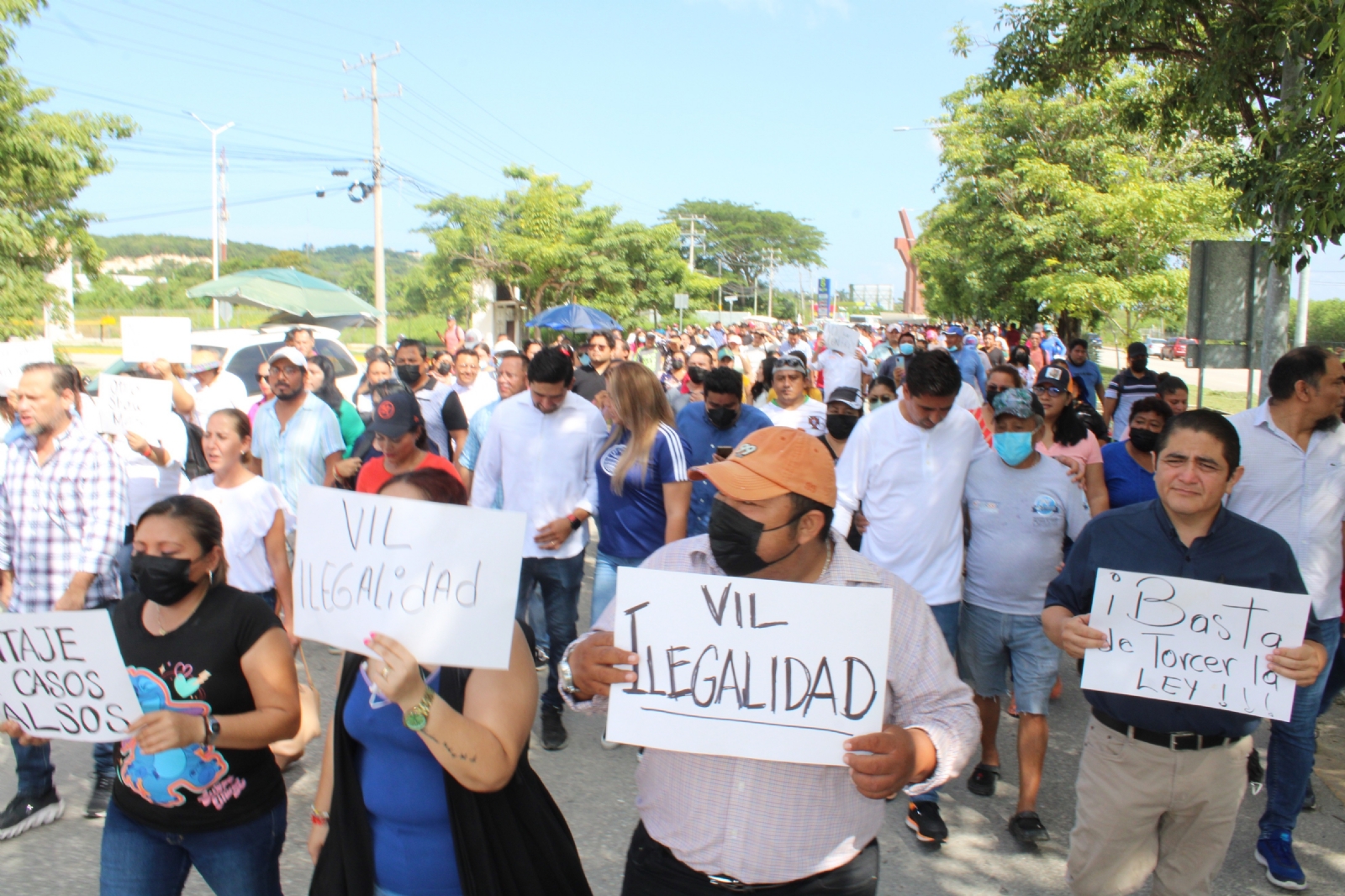 Participaron en la marcha trabajadores de la dependencia y familiares del detenido