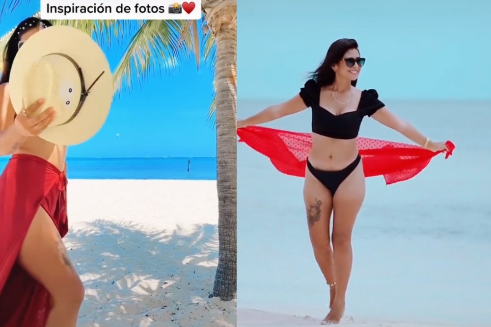 La tiktoker Diana García mostró una manera efectiva para que se obtengan las mejores fotografías en las playas de Cancún