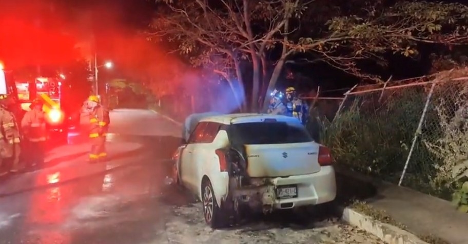 Al lugar llegaron elementos del Heroico Cuerpo de Bomberos de Playa del Carmen