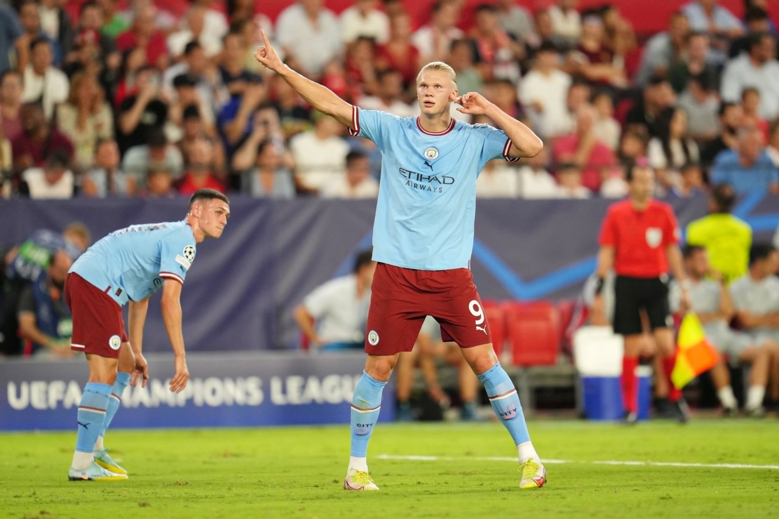 Manchester City vence 4-0 a Sevilla en la Jornada 1 de la Champions League