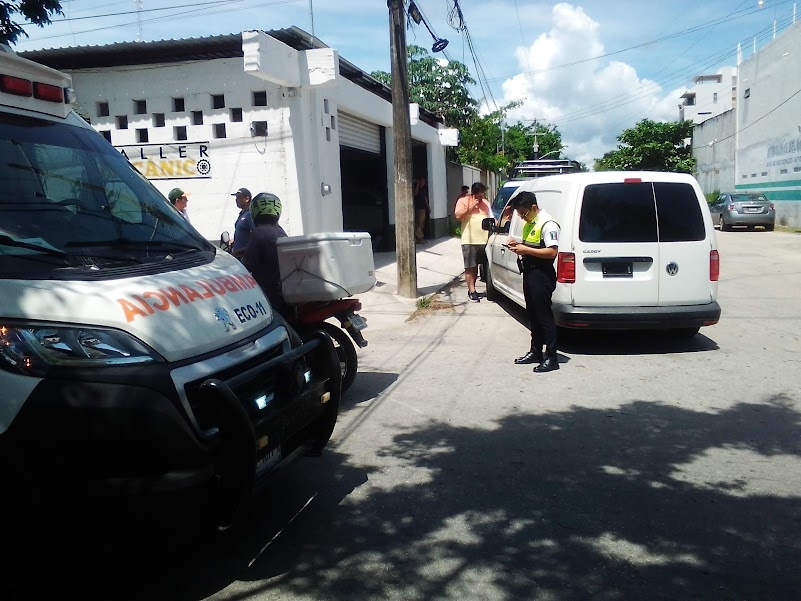 Paramédicos auxiliaron al motociclista debido al fuerte dolor que presentaba