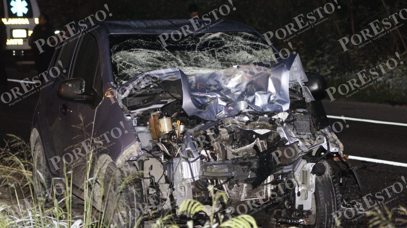 Motociclista muere al chocar contra un auto en la carretera Mérida-Tizimín