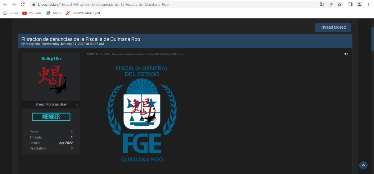 Hasta el momento la FGE de Quintana Roo no se ha pronunciado