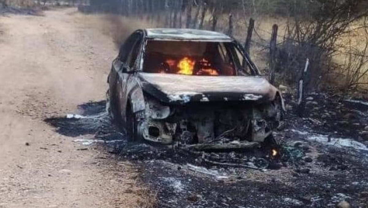 También en Champotón se reportó un auto incendiado