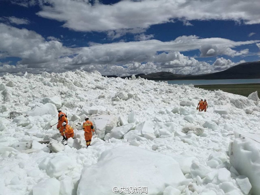 Fueron mil rescatistas los que participaron en la búsqueda luego de la avalancha en el Tíbet