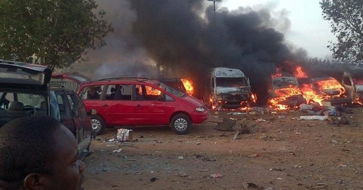 La bomba estalló en medio del centro del país africano