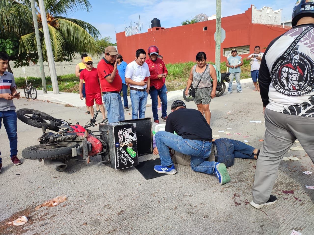 Atropellan a repartidor en Ciudad del Carmen