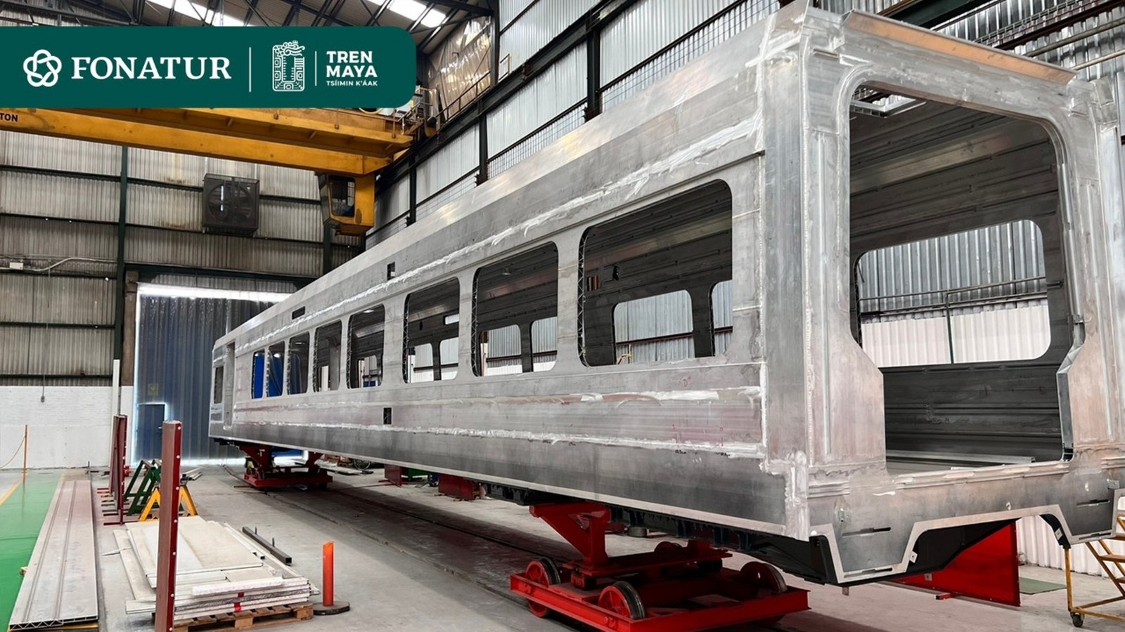 Tren Maya: Terminan caja principal del primer vagón en la planta de Ciudad Sahagún, Hidalgo