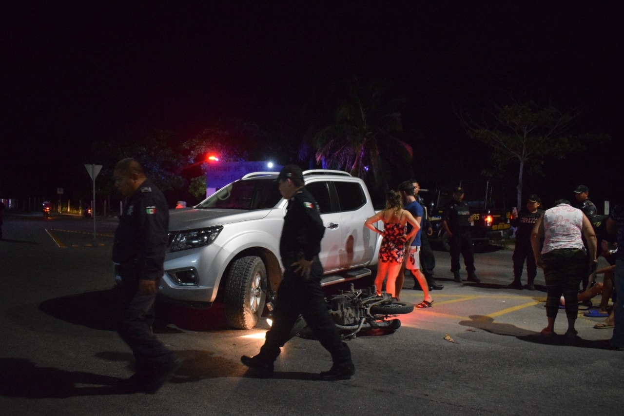 El conductor de la motocicleta resultó con una lesión en el tobillo