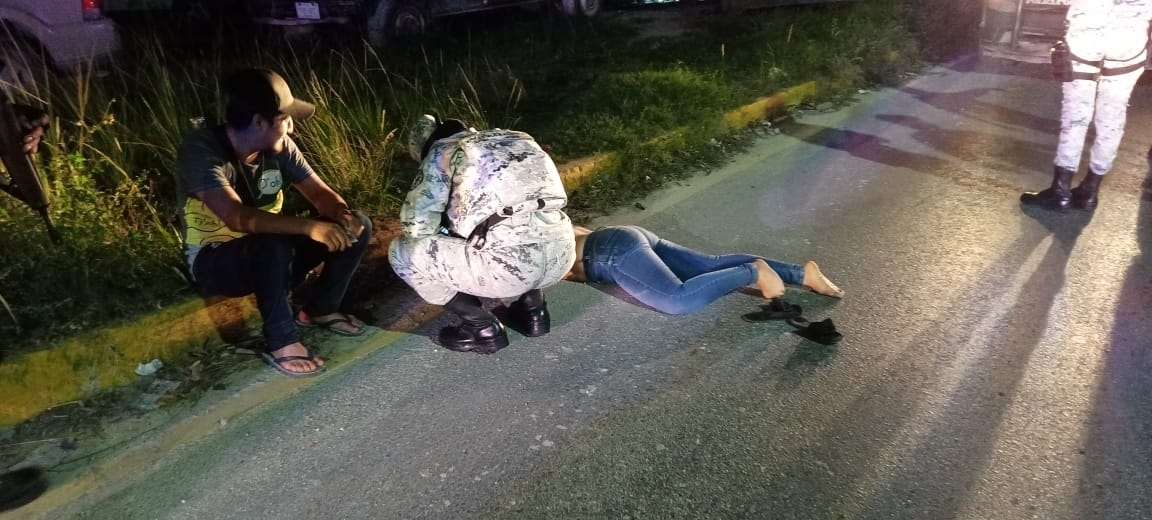 La mujer se lanzó de un mototaxi en movimiento en Cancún