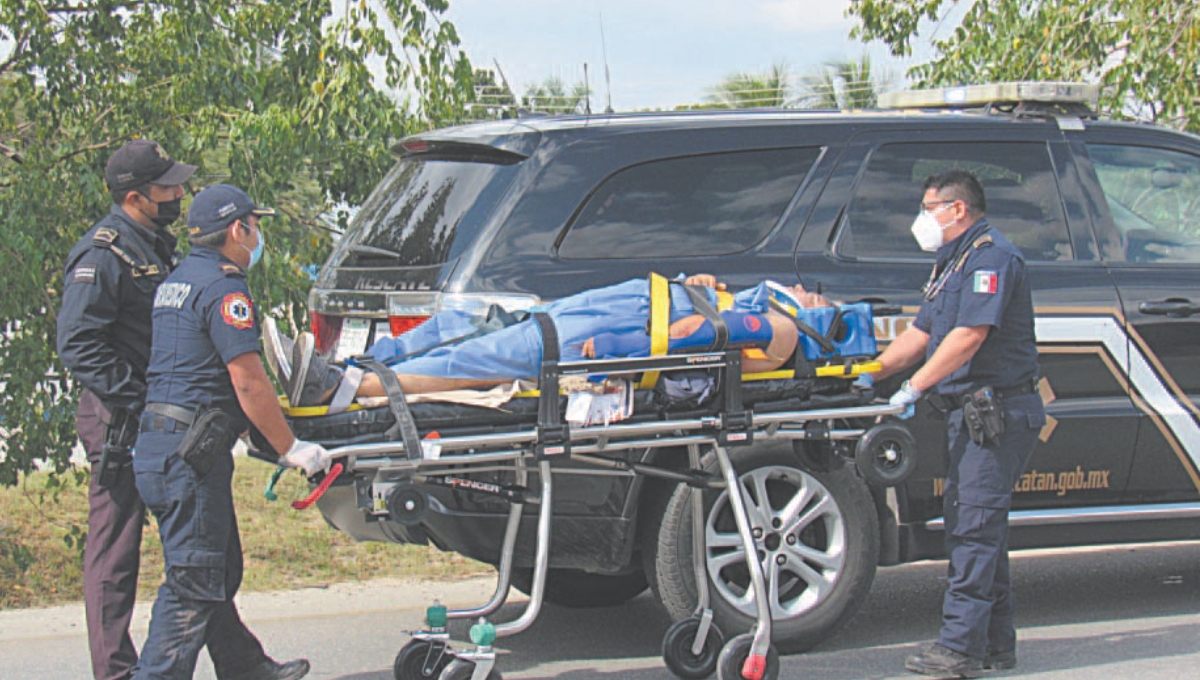 Choque automovilístico deja cuatro heridos en el periférico de Mérida