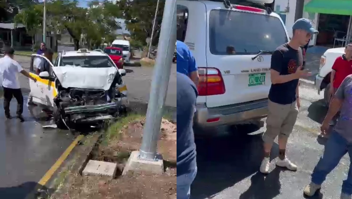 Turista beliceño provoca fuerte accidente en Chetumal