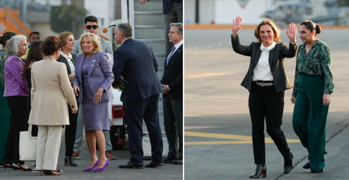 Jill Biden llegó al AIFA la tarde de este domingo