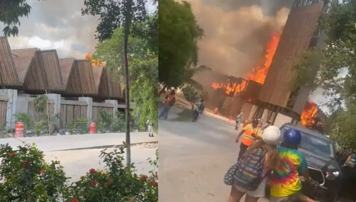 Incendio en el Parque del Jaguar en Tulum: Fuego consume 50% de la obra federal