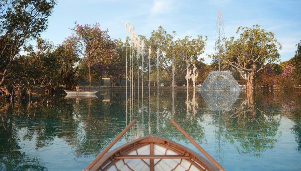 Así luce el lago del Gran Parque La Plancha de Mérida a un mes para su inauguración: FOTOS
