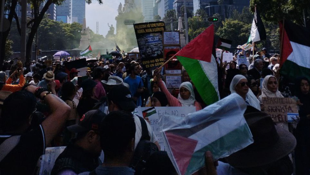 México se suma a la marchas en apoyo al pueblo de Palestina