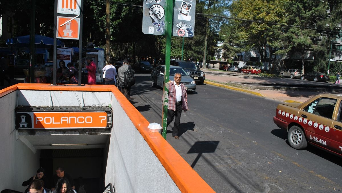 La mañana de este martes se registrpó un accidente en unas de las escaleras eléctricas del Metro Polanco