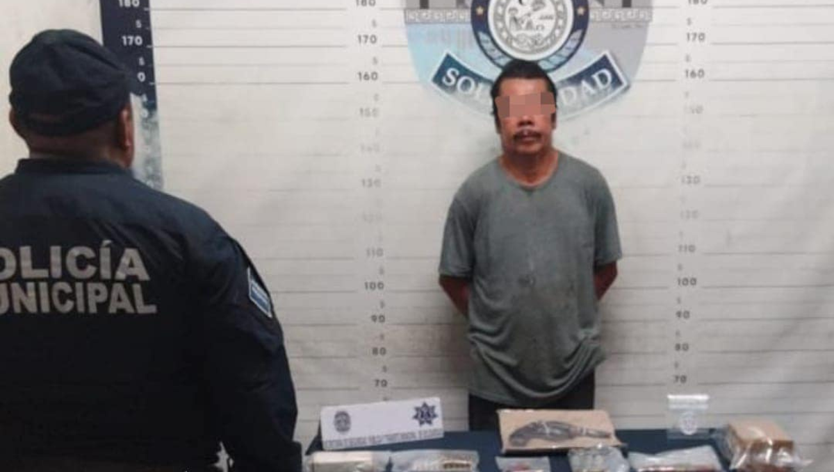 Arrestan a un tabasqueño en Playa del Carmen con un revólver y 39 cartuchos