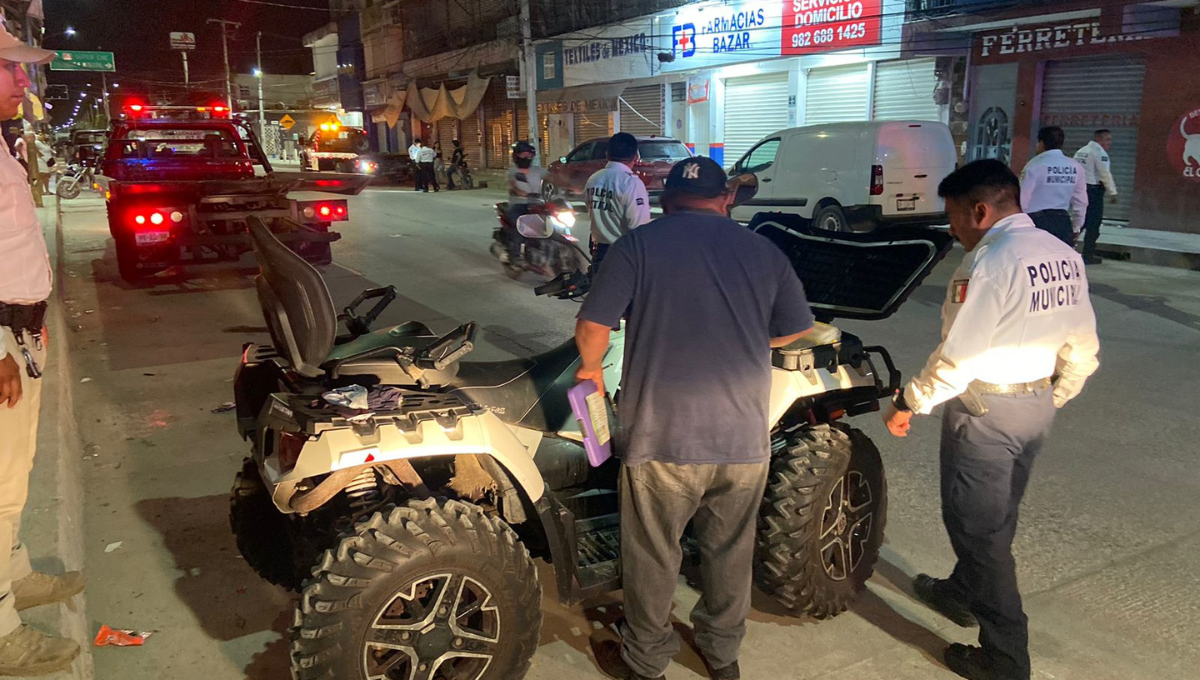 Detienen a dos hombres en Escárcega por agarrarse a golpes en la calle