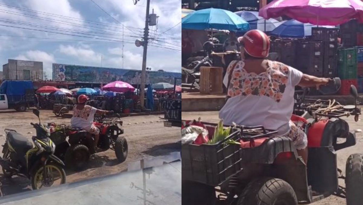 Pobladores acostumbran a ver a la mestiza a bordo de su cuatrimoto en Oxkutzcab