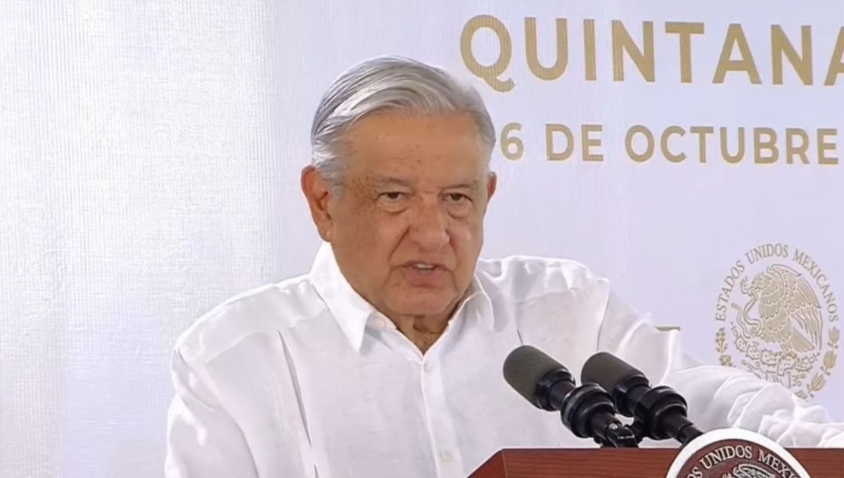 El presidente Andrés Manuel López Obrador,  encabeza su conferencia mañanera de este 6 de octubre, desde Quintana Roo