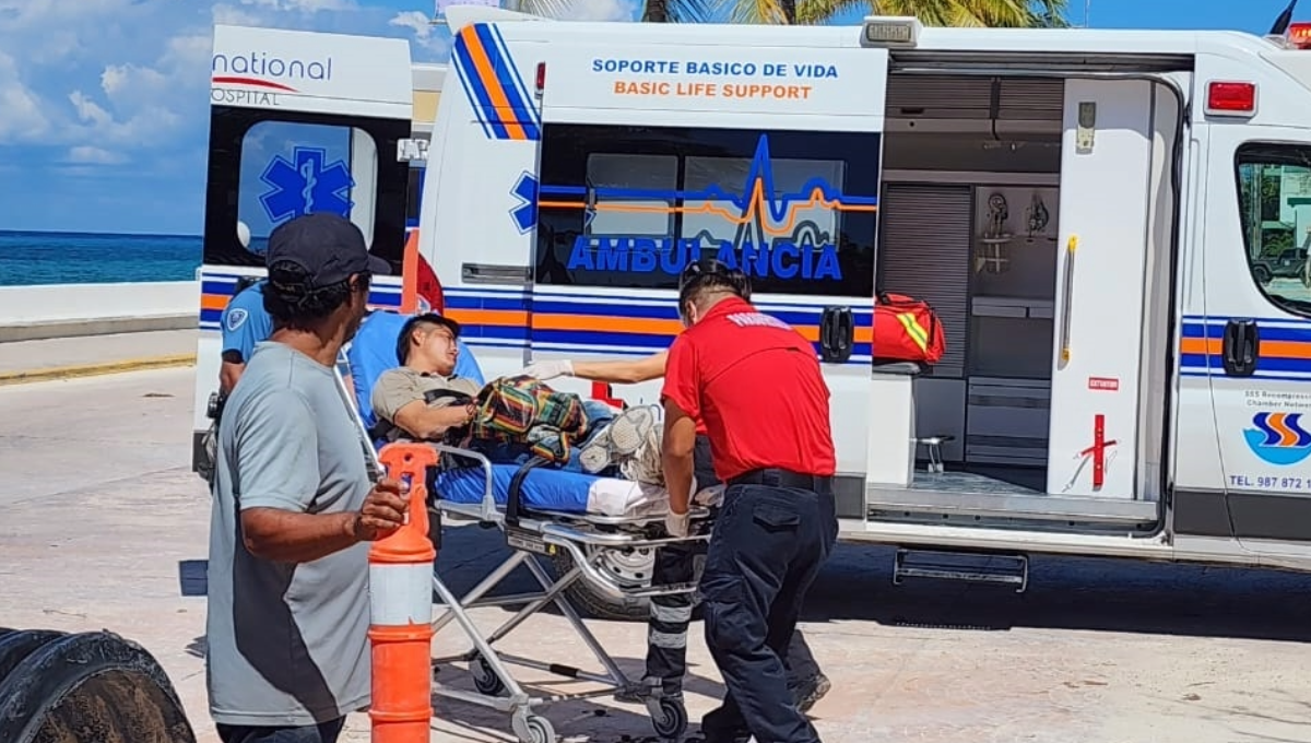 En Cozumel la ambulancia tardo 35 minutos para atender a un hombre herido